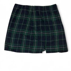SHEIN Green and Black Plaid Skirt Small